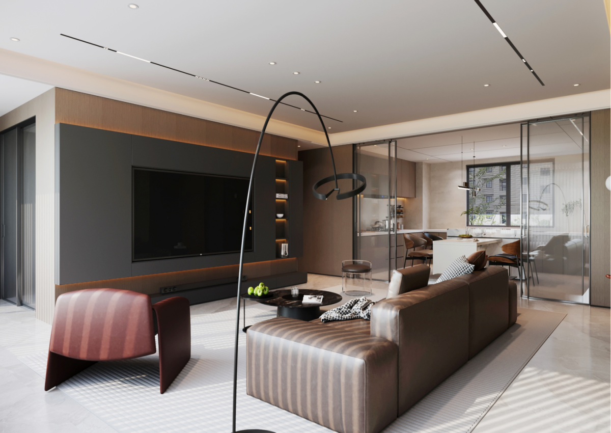 星耀閱海169㎡ | 驚艷！黑棕色系的意式極簡不顯壓抑反而通透敞亮？！