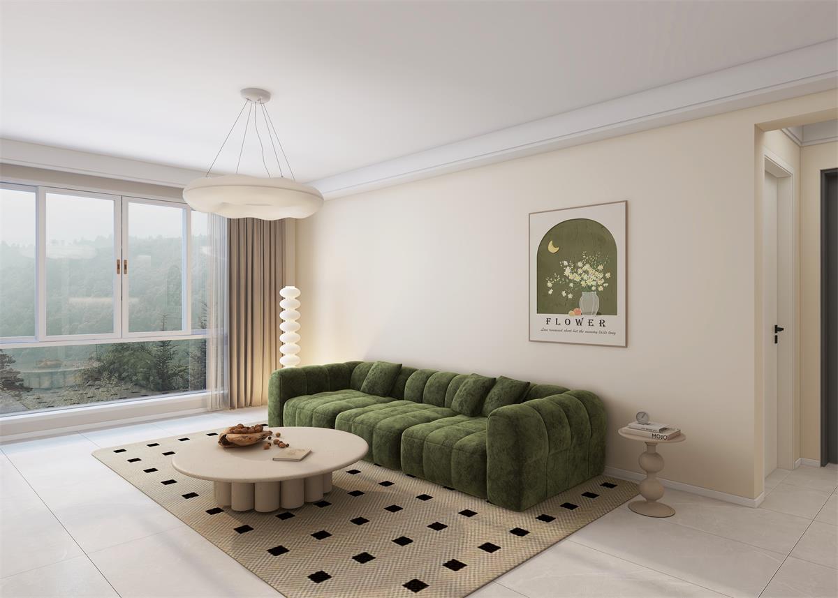 泰雲(yún)庭116㎡ | 奶油白+橄欖綠打造的輕法式小家，清新又自然！