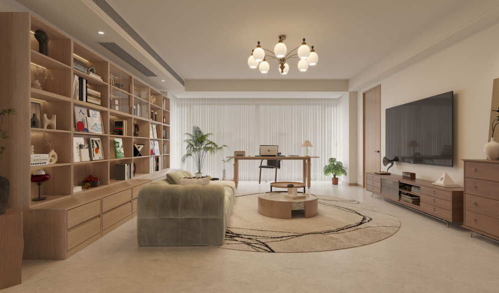 舊房改造 | 住進(jìn)知識(shí)分子味的松弛原木家，170平“高智感”百看不厭！